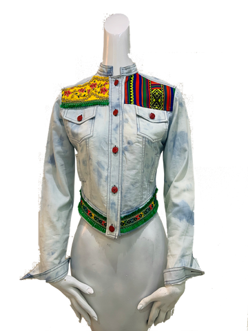 Mirchi Denim Jacket Size M1 Green